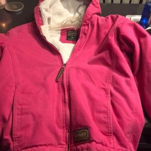 Schmidt fleece lined coat girls Medium pink excellent condition